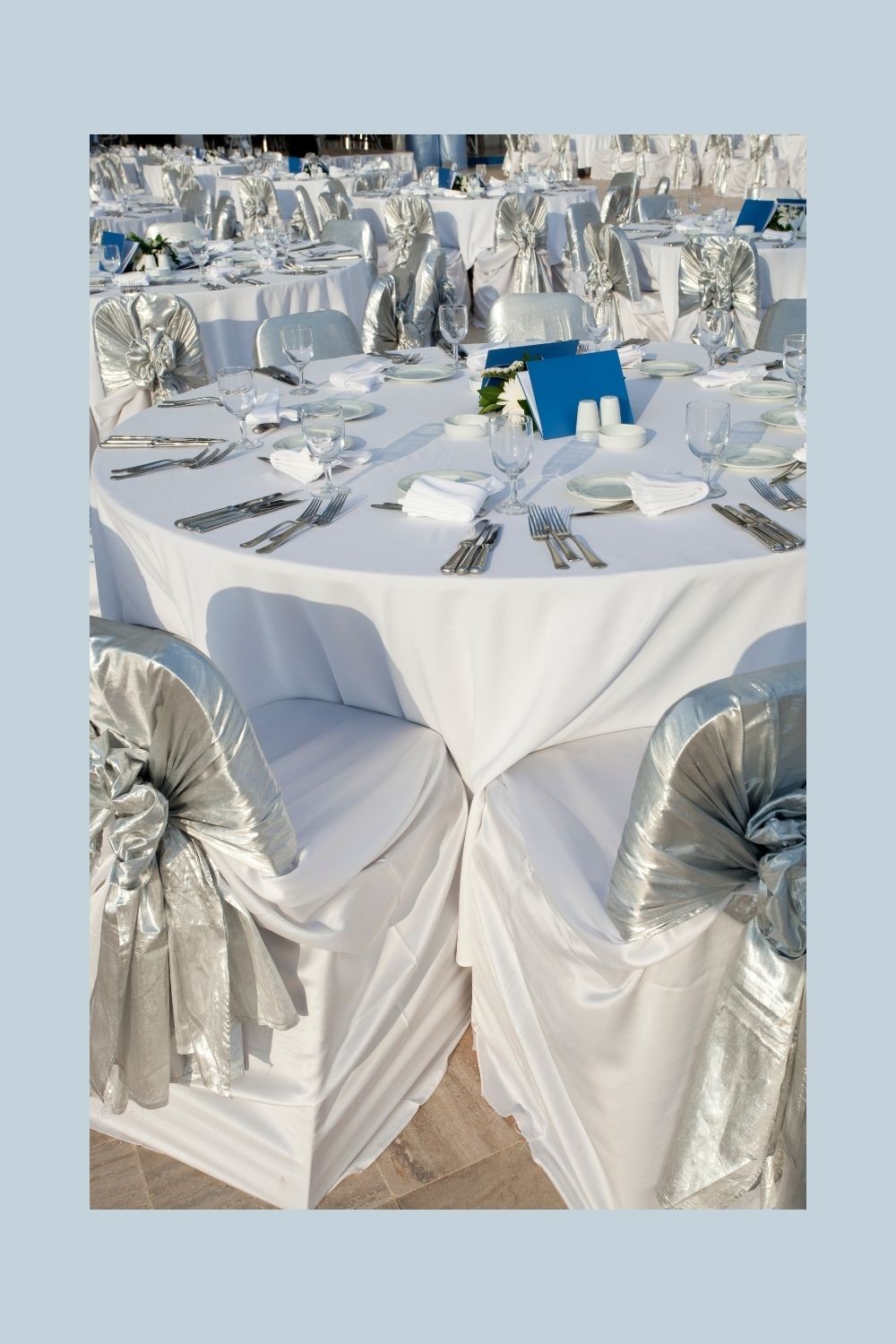 cheap wedding tips, cheap wedding ideas, silver and blue weddings