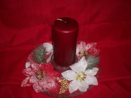 Christmas Wedding Centerpieces, Winter Wedding Centerpieces, red candle wedding centerpieces