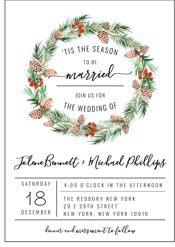 Christmas Wedding Ideas, Christmas Weddings, Christmas Wedding Invitations, Christmas Wedding Stationery