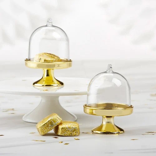 Cinderella Wedding Ideas, Princess Wedding Ideas,Fairytale Wedding Ideas, Small Bell Jar With Gold Base Wedding Favors