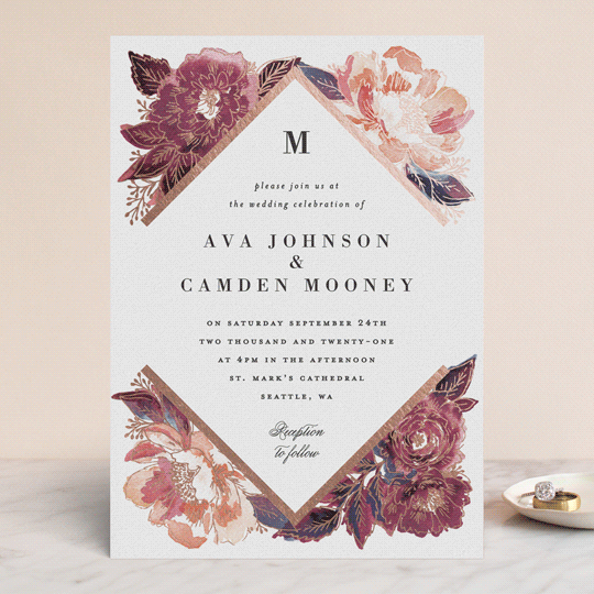 classic wedding invitations, Pretty Peony Wedding Invitations, floral wedding invitations