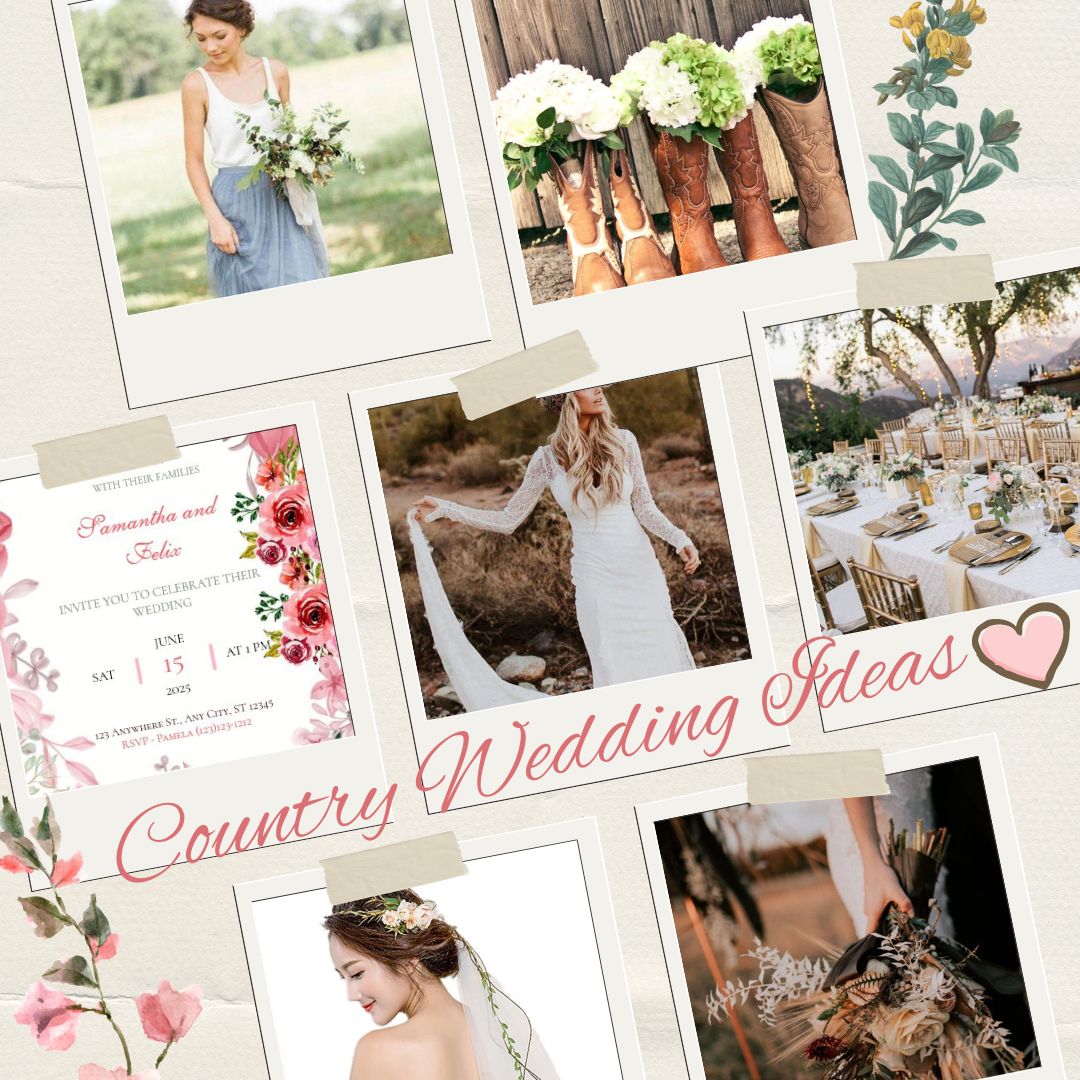 Country Wedding Ideas Inspiration Board