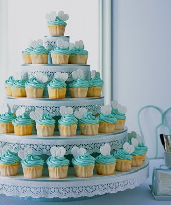 cup cake wedding cakes, wedding cupcakes, cupcake wedding cakes, blue wedding cupcakes
