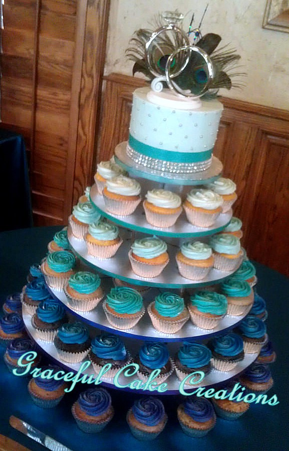 cupcake tiered wedding cakes, wedding cupcakes, wedding cupcake ideas, ideas for wedding cupcakes