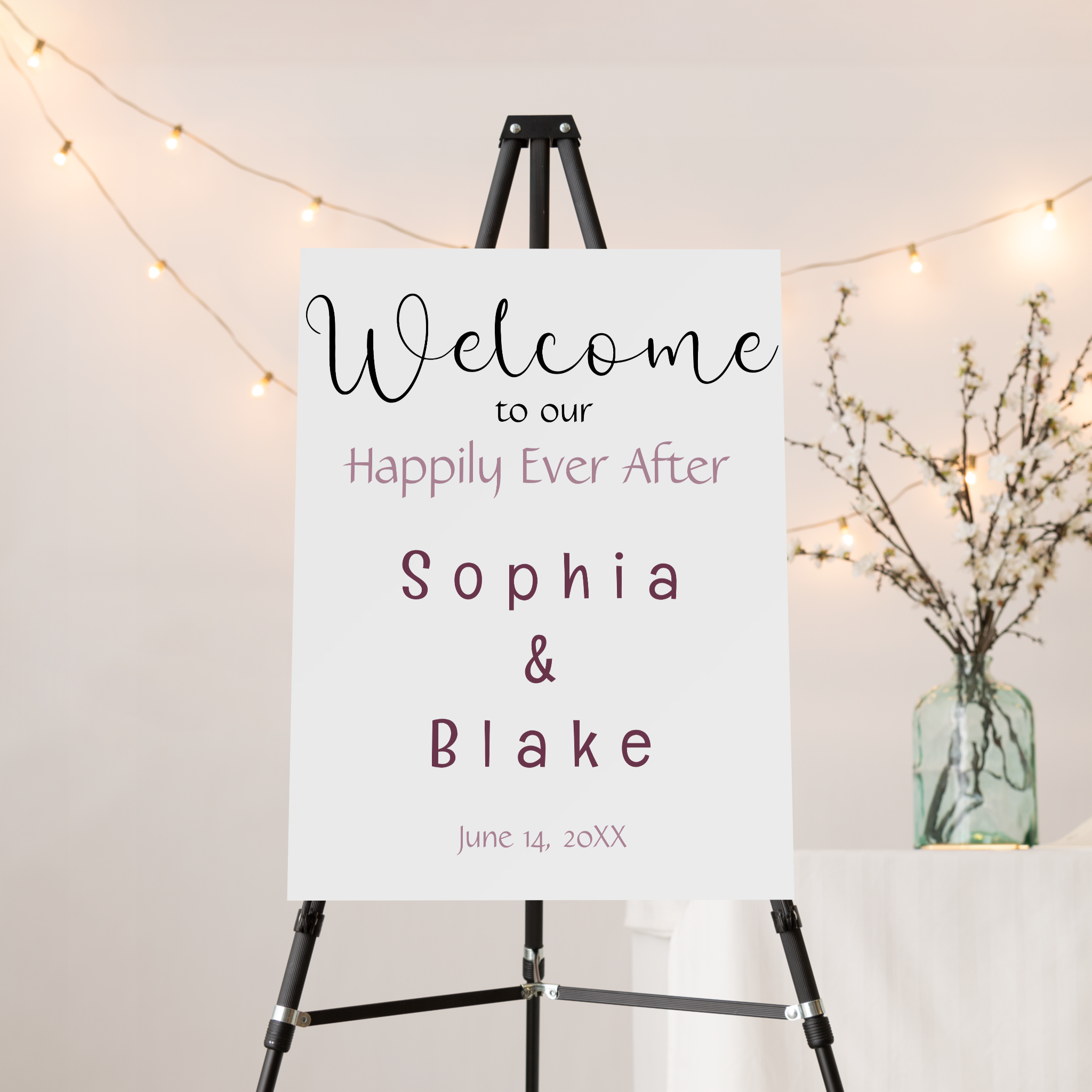 Happily Ever After Wedding Sign, decorating for wedding receptions