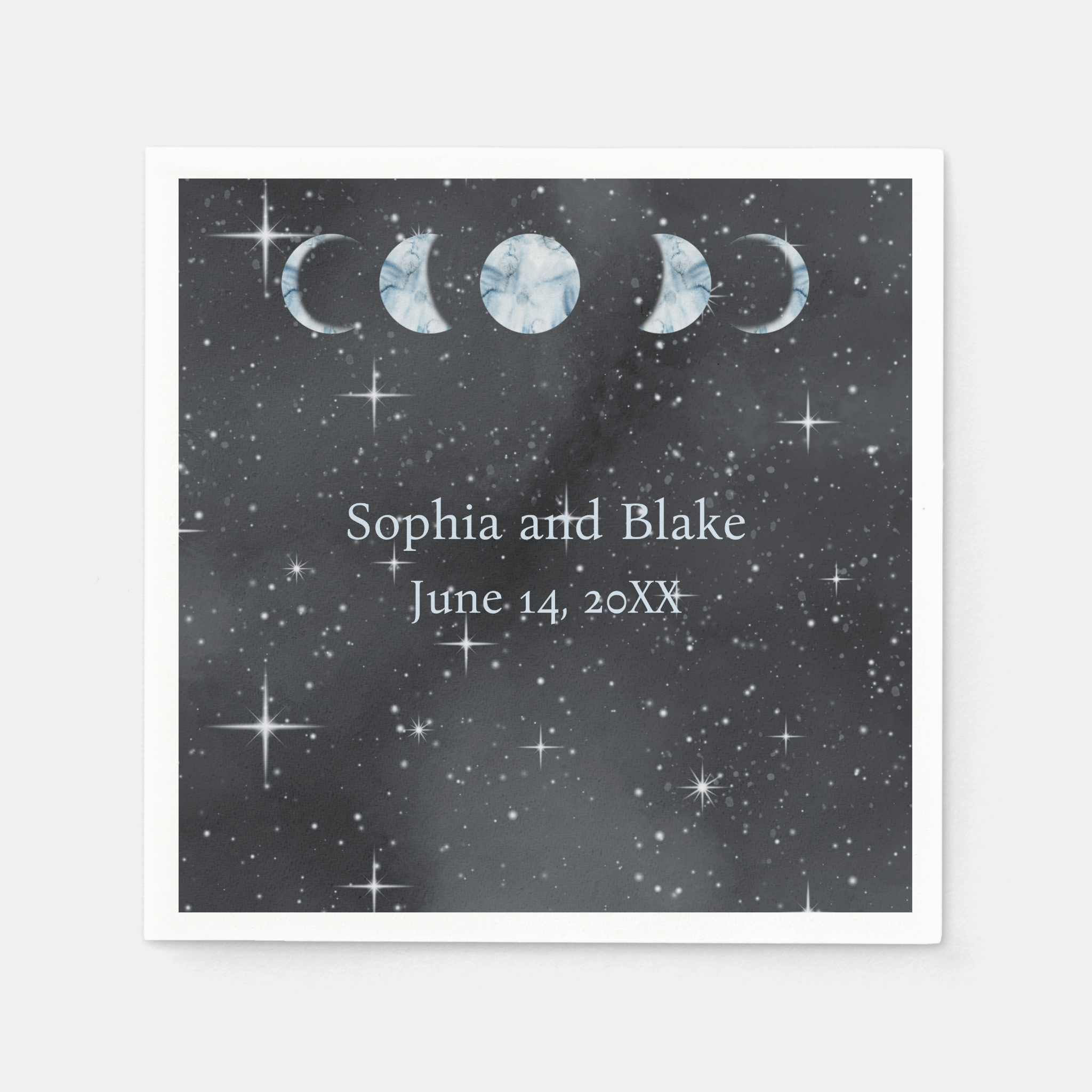 Starry Night Celestial Wedding Napkins, decorating for wedding receptions