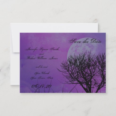 Elegant Purple Gothic Posh Save The Date