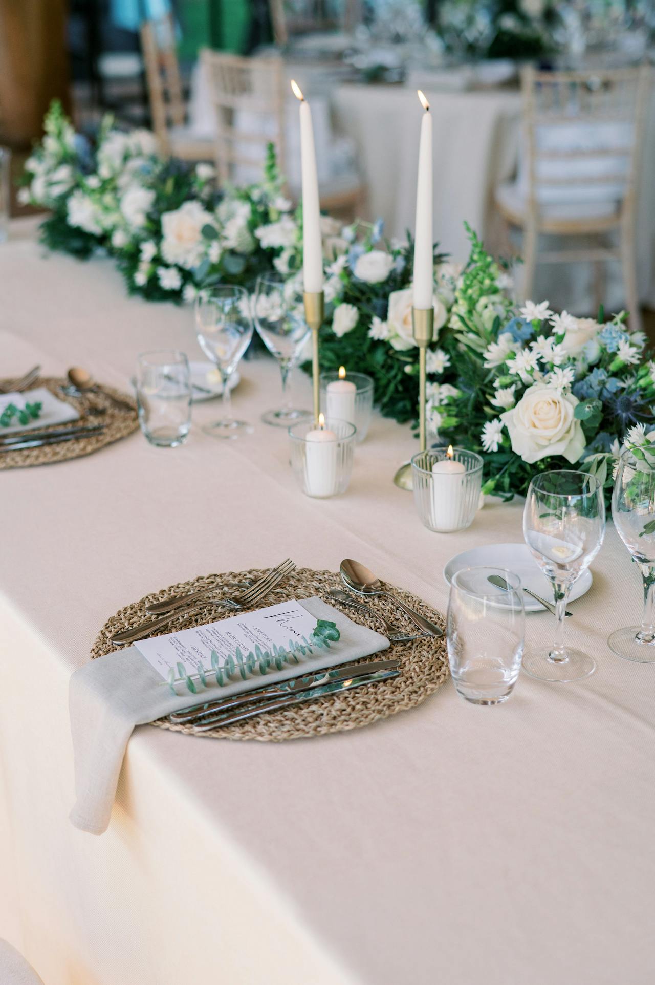 Elegant Botanical Table Setting, elegant wedding ideas