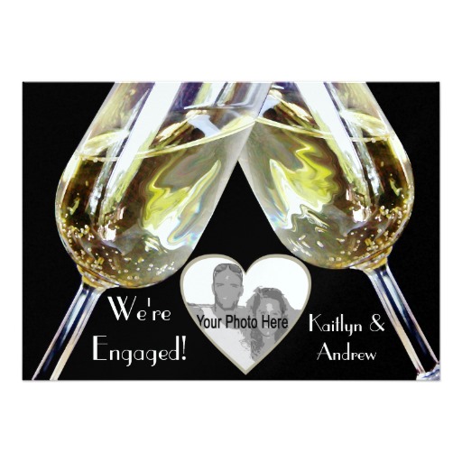 engagement announcement, engagement announcements, engagement announcement cards, champange engagement announcements, champange toast engagement announcement