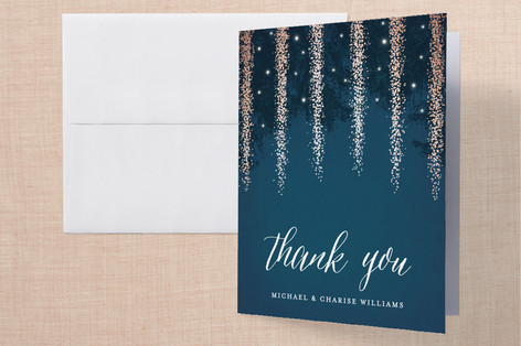 engagement party thank you cards, engagement party thank you notes, , blue engagement thank you cards, nighttime engagement thank you cards