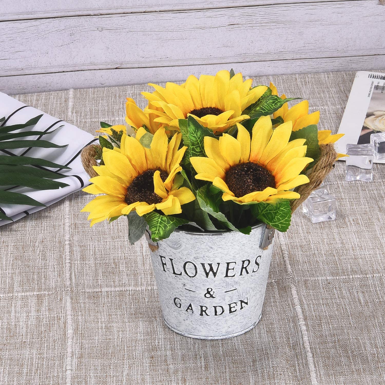 Artificial Sunflowers Pot Wedding Fall Floral Decoration