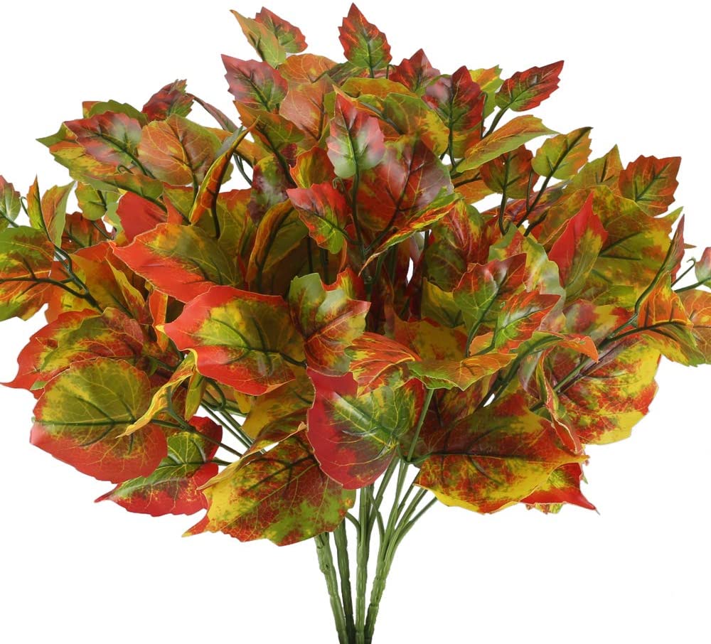 Fake Maple Leaf and Greenery Fall Floral Decoration