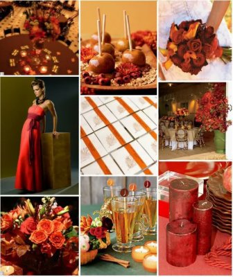 Red Wedding Inspiration Collage Board