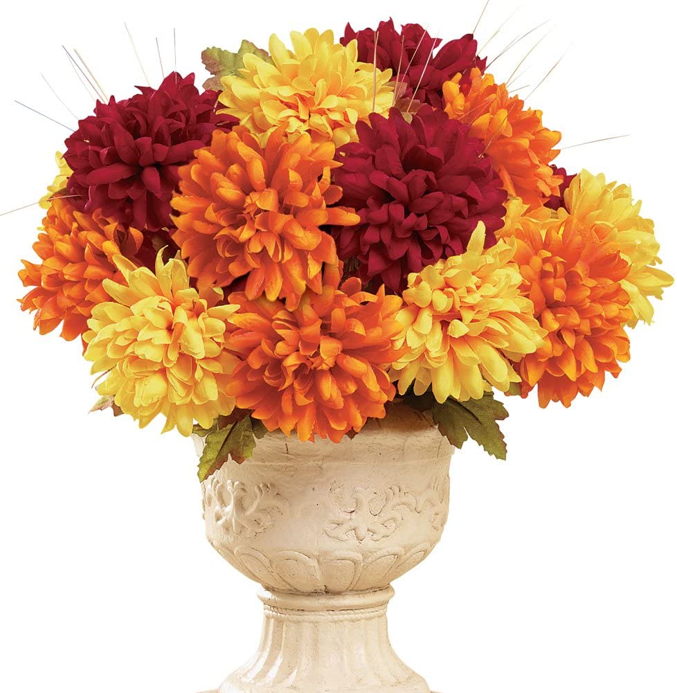 Autumn Multicolored Faux Mum Bushes