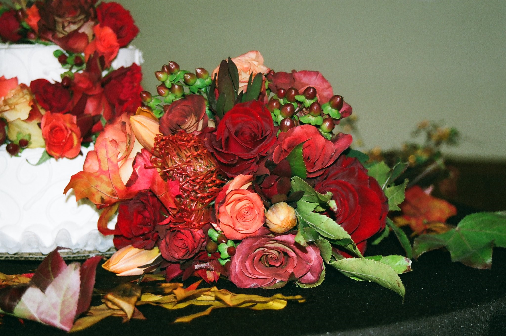 Gorgeous Red and Orange Bridal Bouquet