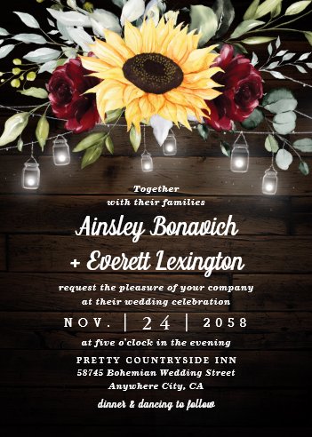 fall wedding colors, sunflower wedding invitations, sunflower wedding stationery, autumn wedding invitations, fall wedding invitations