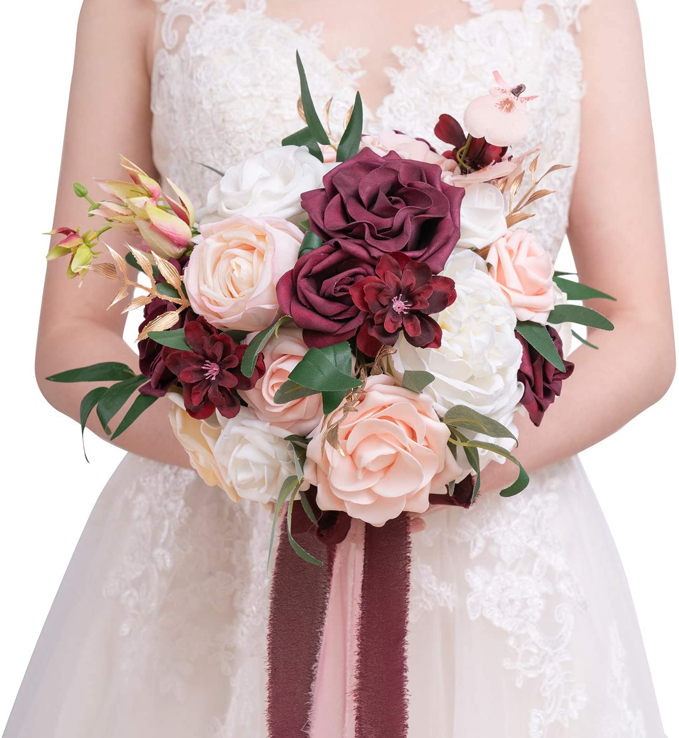 Pink, Purple and White Gorgeous Wedding Bouquet