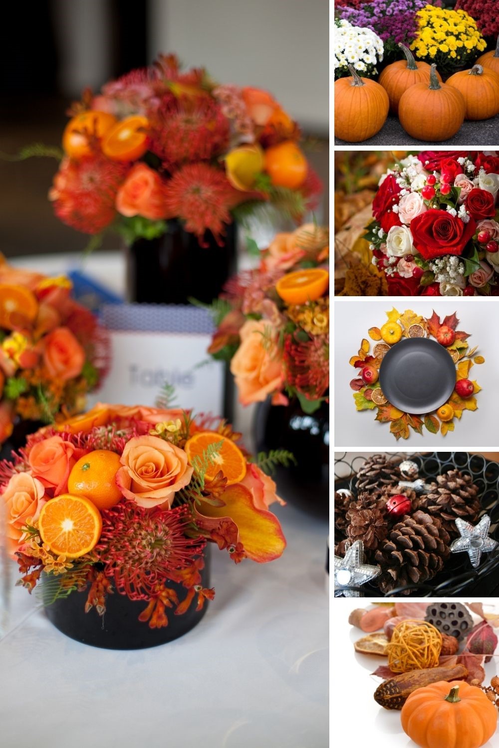 Fall Wedding Centerpiece Photo Collage, fall wedding ideas, autumn wedding ideas, autumn weddings, fall weddings