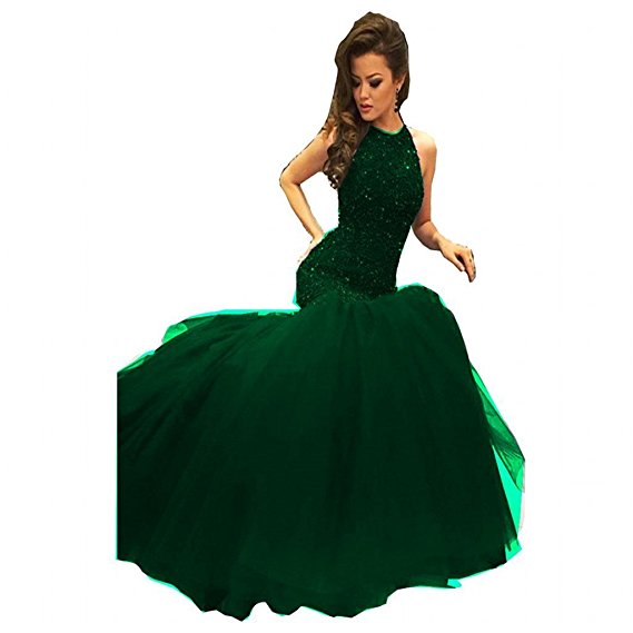 green bridesmaid dresses, Gold Lace Mermaid Spaghetti Strap Organza bridesmaid gown