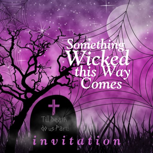 Wicked Fun Halloween Wedding Invitation, Halloween Wedding Invitations, Gothic Wedding Invitations, Cemetery Wedding Invitations