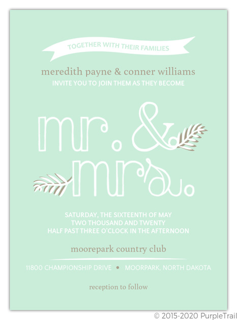 mint wedding invitations, simple wedding invitations, modern wedding invitations, bright wedding invitations, bold wedding invitations, Pretty Mint Floral Wedding Invitations