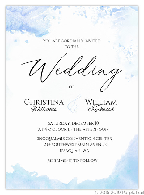 inexpensive wedding invitations, Ice Blue Watercolor Wedding Invitations, budget wedding invitations, inexpensive wedding ideas, budget wedding ideas