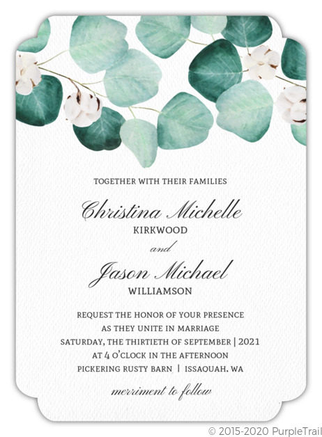 informal wedding invitations, pretty wedding invitations, casual wedding invitations, Elegant Silver Dollar Wedding Invitation