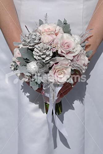 Lilac & Pink Rose Festive Wedding Bouquet