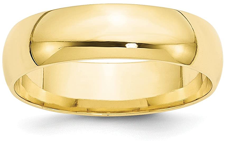 10k Yellow Gold 6mm Comfort Fit Plain Classic Wedding Band Ring, men's wedding rings, men's wedding bands