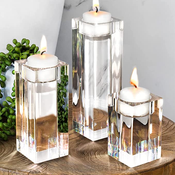 Modern Clear Candle Holders