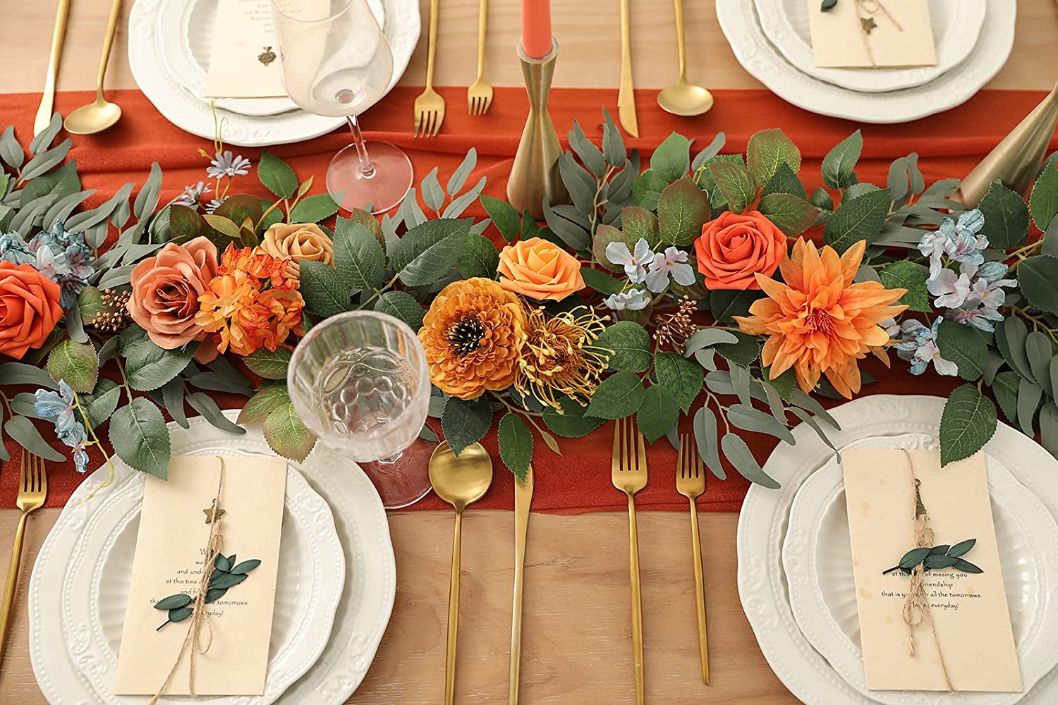 Orange Artificial Wedding Flowers For Decorations, Centerpieces and Bouquets