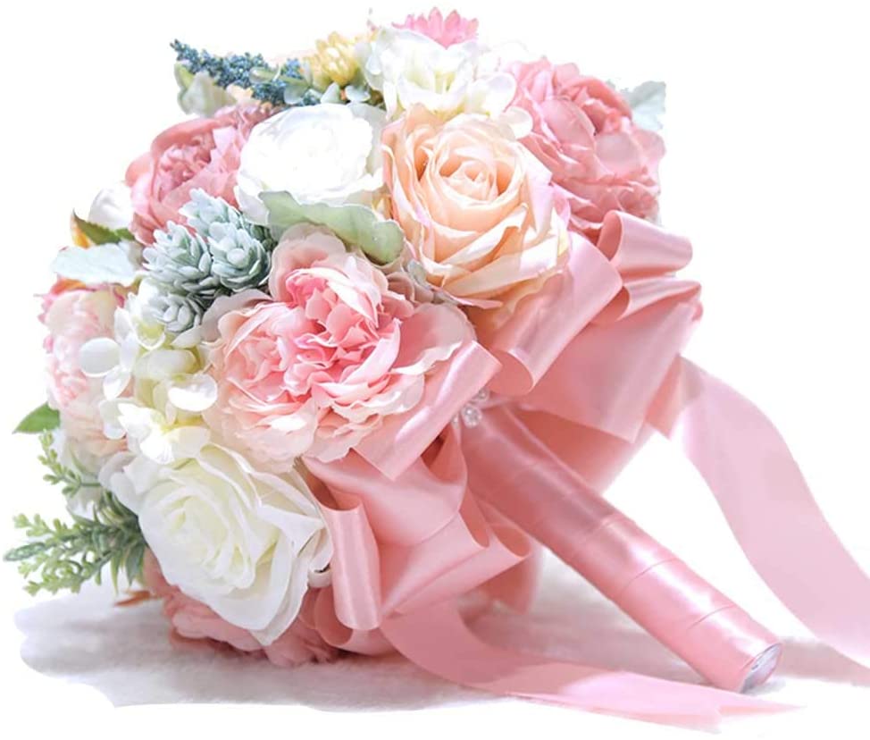 Blush Pink and White Wedding Bouquet