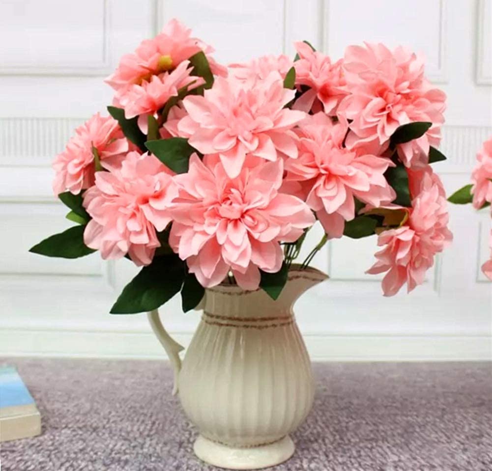 Dahlia Fake Artificial Pink Wedding Floral Centerpiece