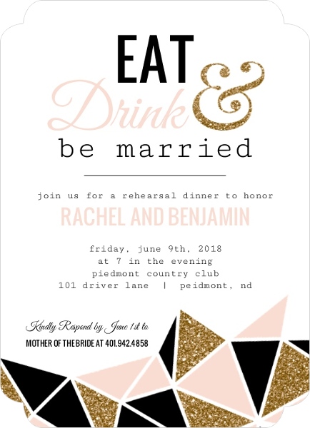 rehearsal dinner etiquette, rehearsal dinner invitations, simple rehearsal dinner invitation