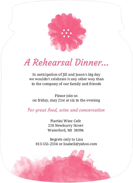 rehearsal dinner etiquette, rehearsal dinner invitations. watercolor flower rehearsal dinner invitations, pink floral rehearsal dinner invitations