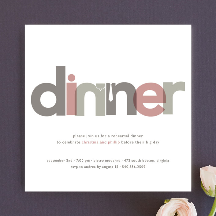 rehearsal dinner invitation wording, pastel rehearsal dinner invitation
