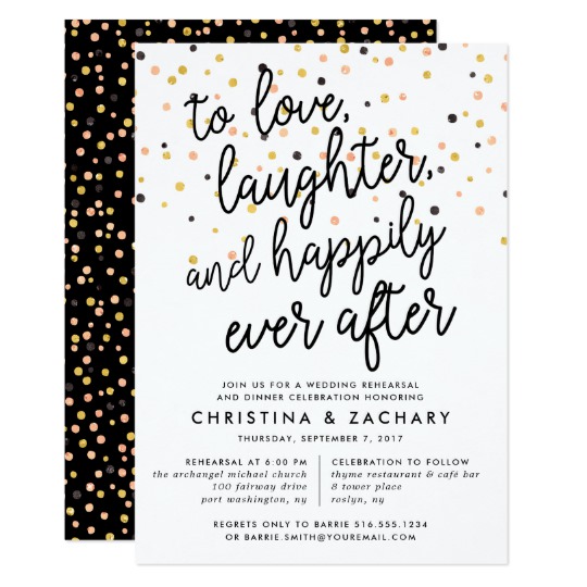 rehearsal dinner invitations, Happily Ever After Rehearsal Dinner Invitation