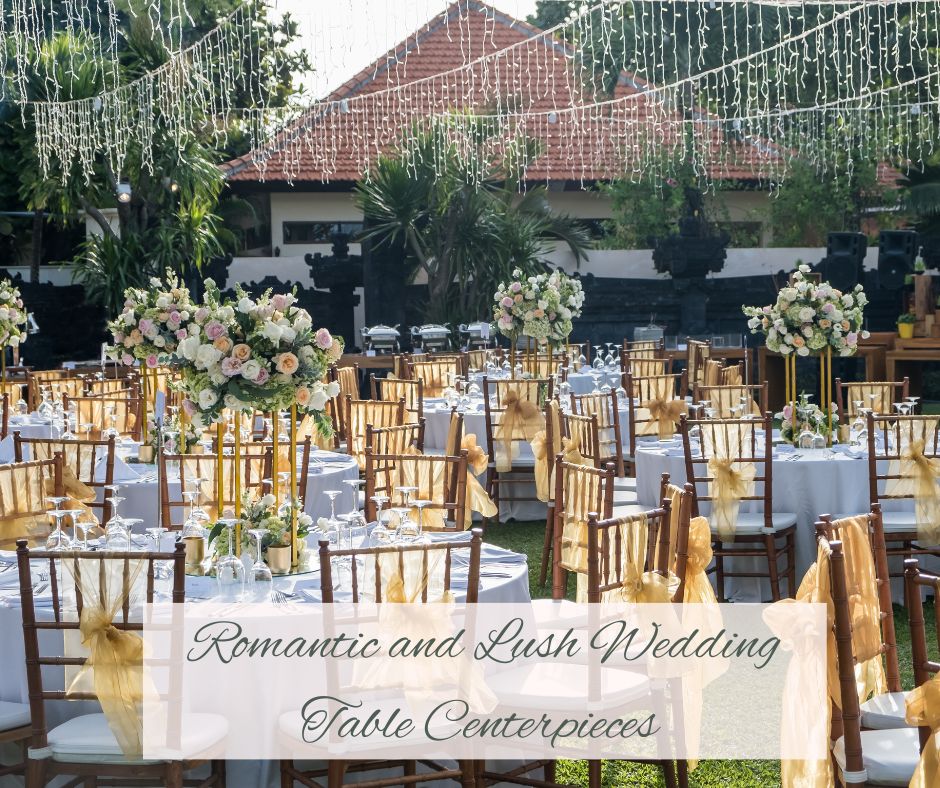 Romantic and Lush Wedding Table Centerpieces