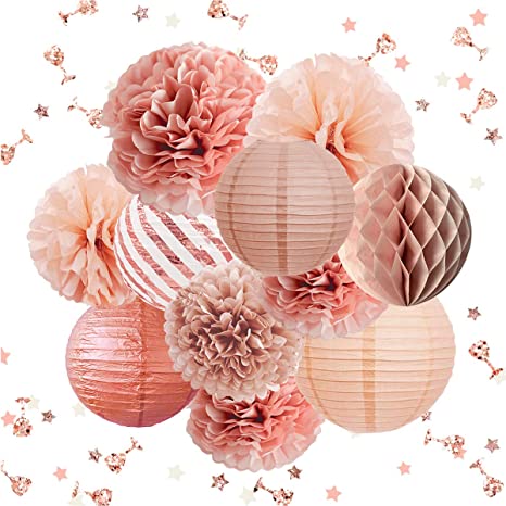 Rose Gold Paper Lanterns