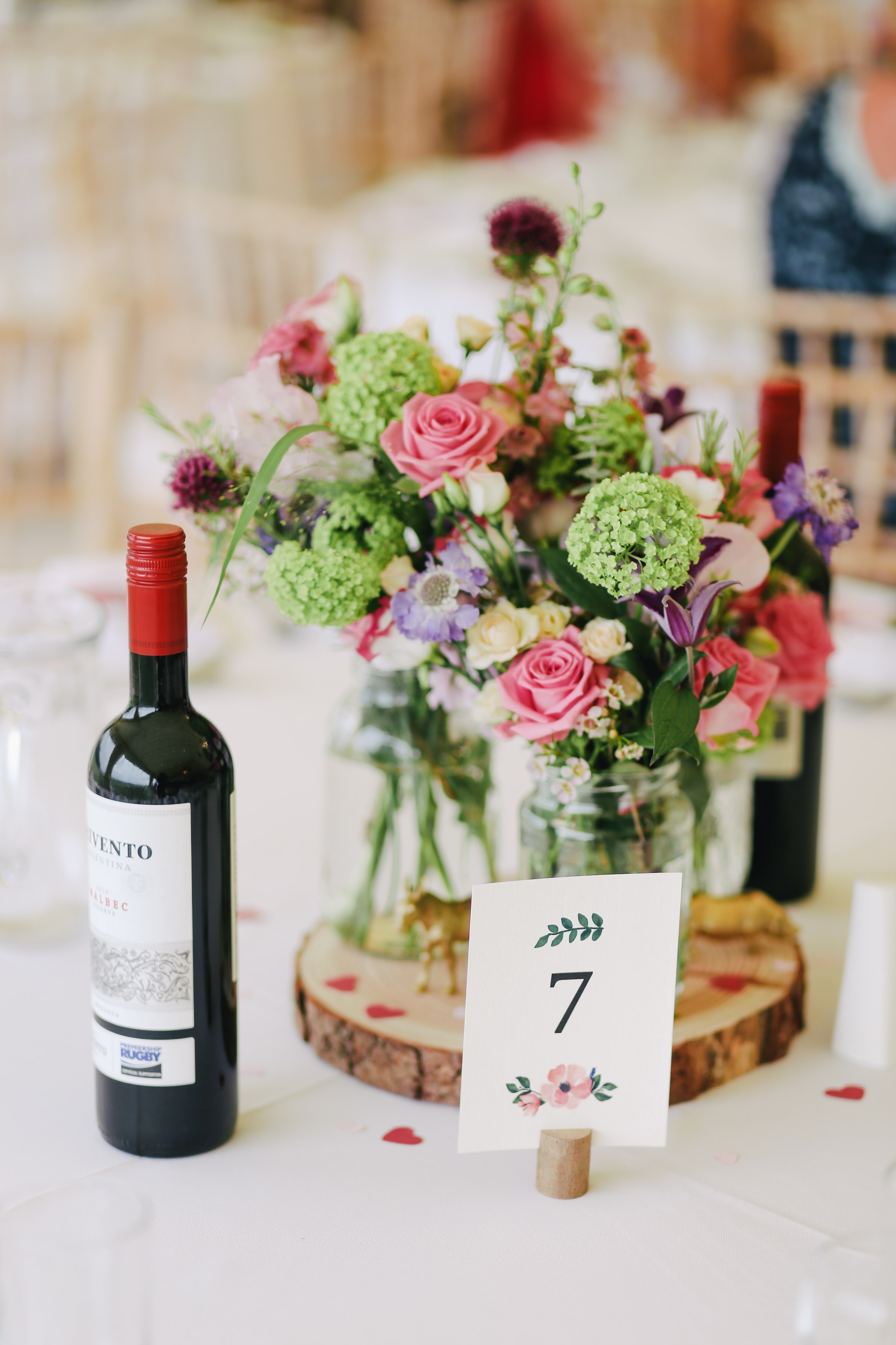 Rustic Floral Wedding Centerpiece