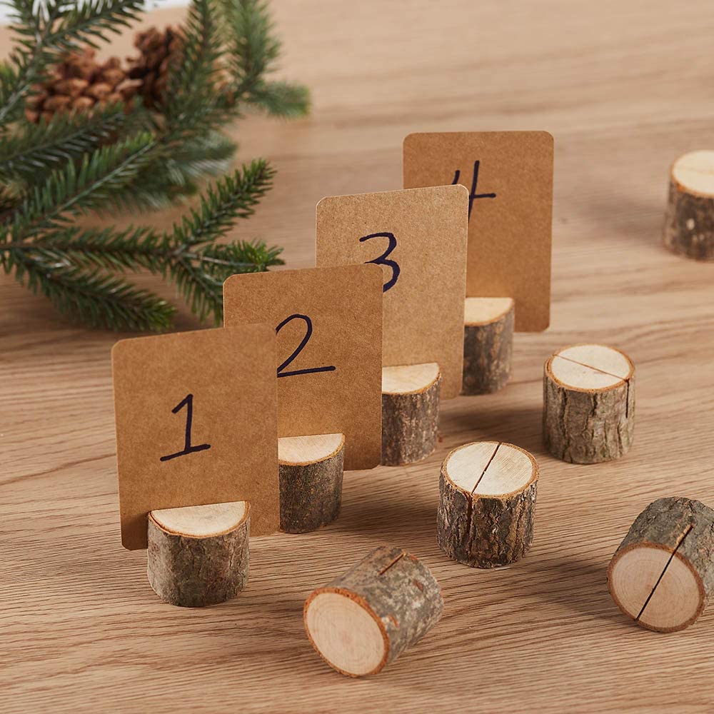 Rustic Wood Wedding Table Numbers Holders