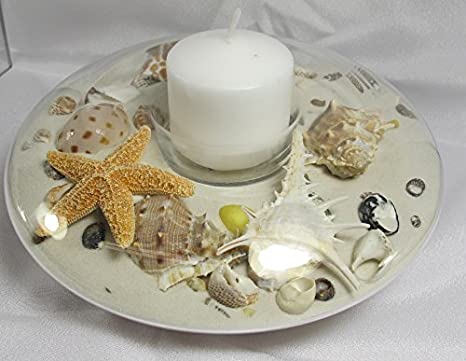 Sand and Shell Votive Candleholder