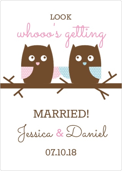 Cute Getting Married Owls Save The Date, save the date