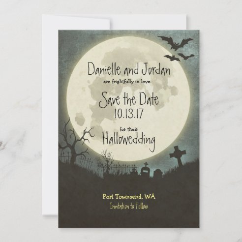 Save the Date Halloween Wedding 