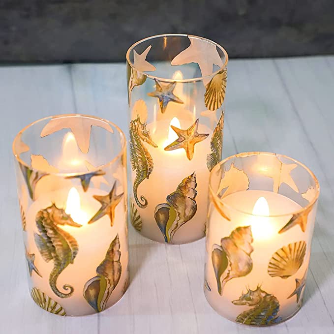 Seahorse and Starfish Wedding Candles