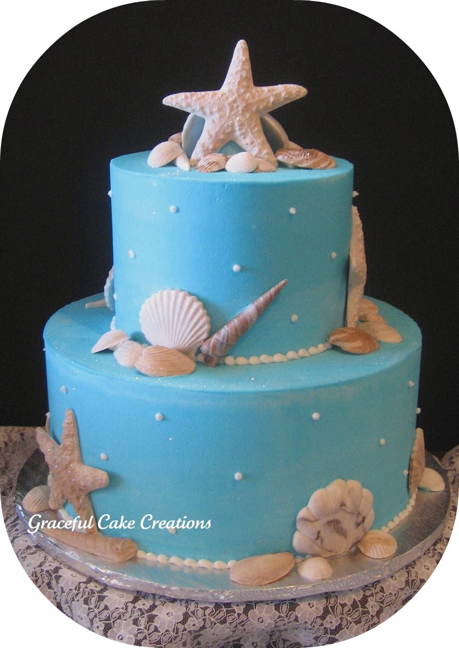 seashell wedding cake, seashell wedding cake ideas, beach wedding cakes, wedding cake photos