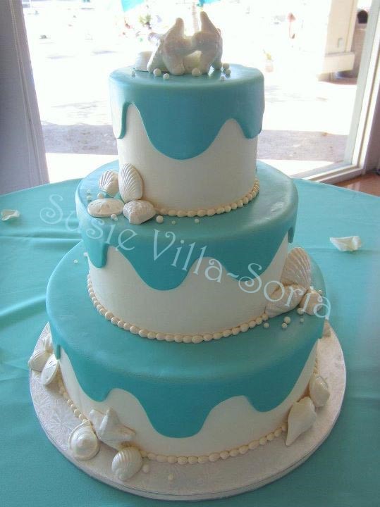 seashell wedding cake, seashell wedding cake ideas, beach wedding cakes, wedding cake photos
