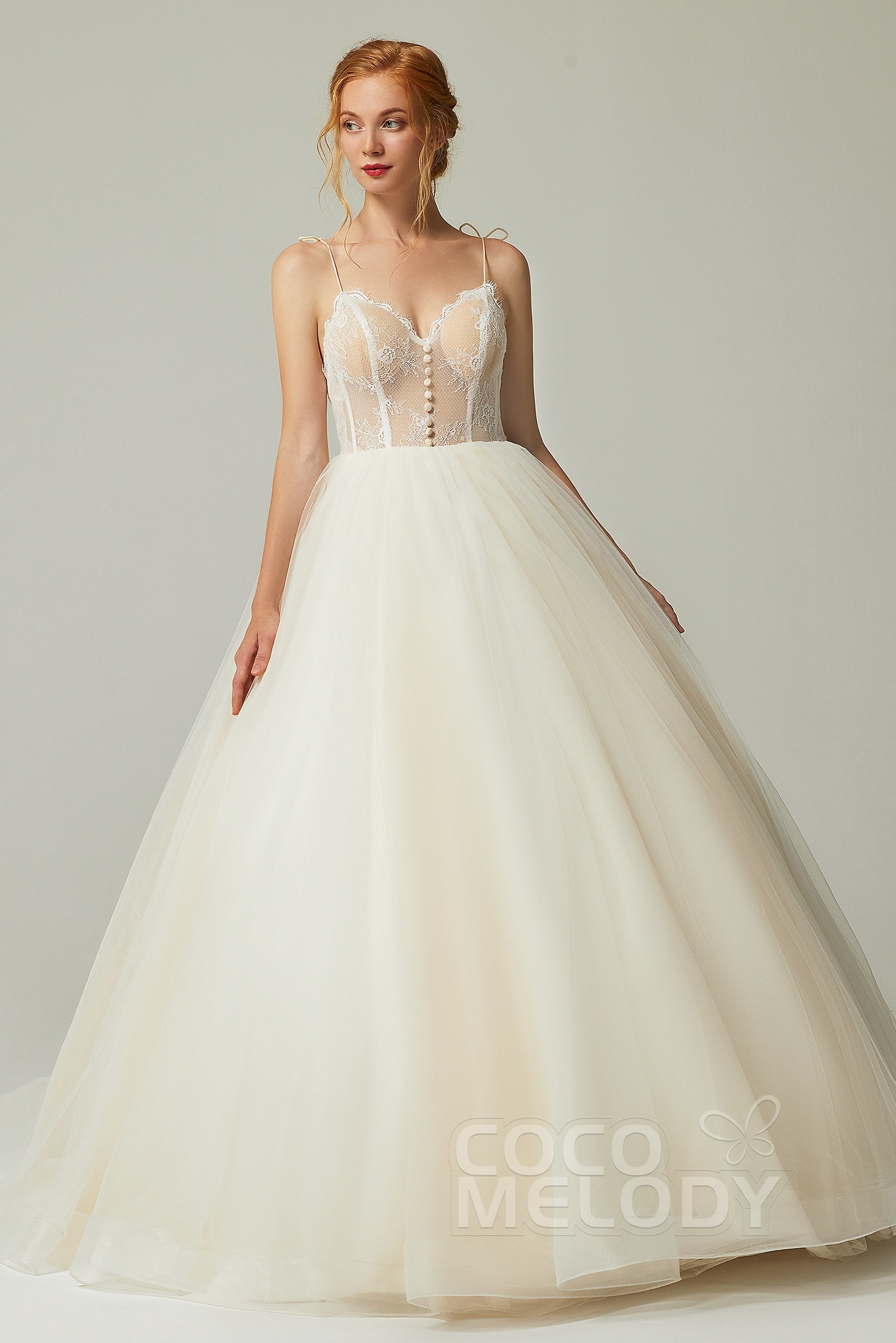 sexy wedding dresses, lace up corset wedding gown, A-Line Floor Length Lace Up Corset Tulle And Lace Wedding Dress