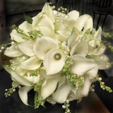 White and Pale Green Wedding Bouquet