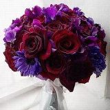 Red and Purple Wedding Bouquet